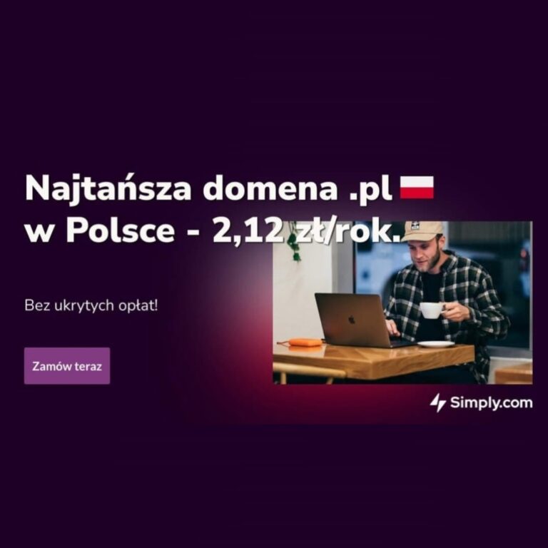 🇵🇱 Najtańsze domeny .pl w Polsce. Uzyskaj domenę .pl za jedyne 2,12 zł.