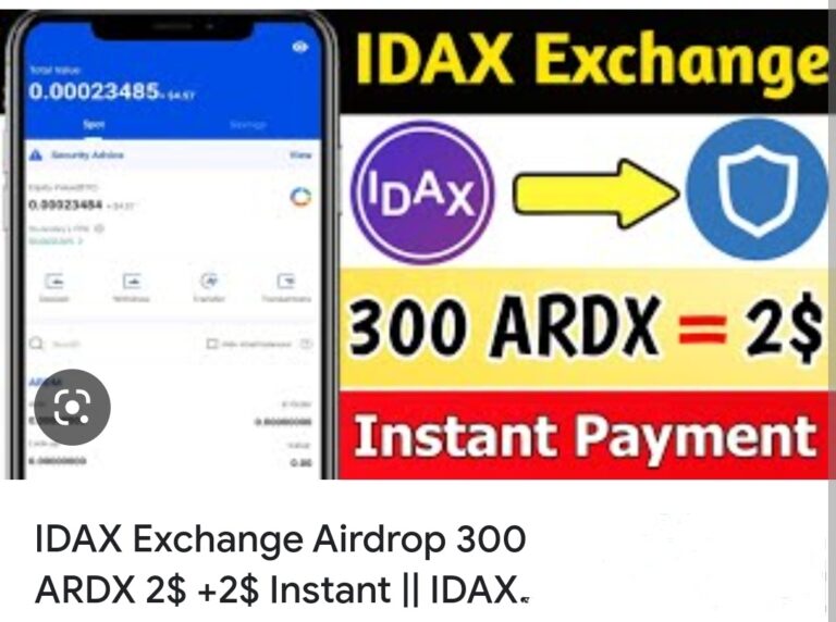 ✅ Idax Exchange –  2$ za KYC + 2$ za polecenie (300 ARDX)! ✅