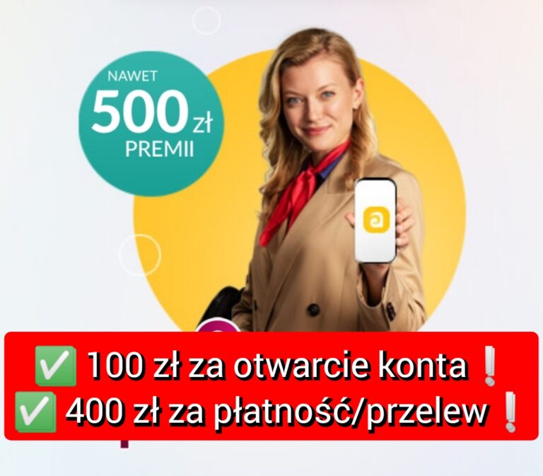 ❌ Alior Bank – 100 zł za założenie konta przez VideoSelfie + 400 zł za pozostałe warunki! ❌