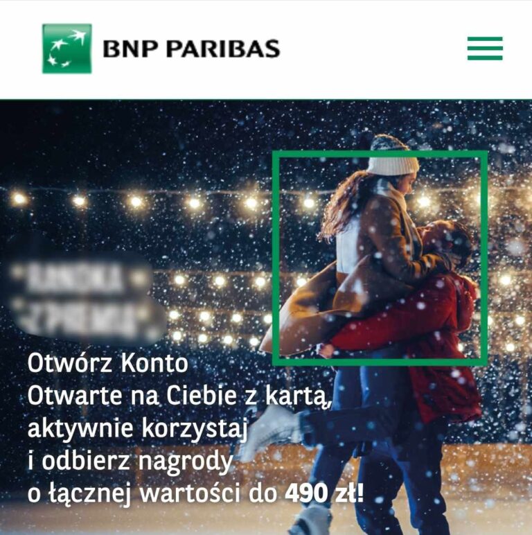 ❌ BNP Paribas – 90 zł za samą rejestrację + 400 zł bonusu za proste warunki! ❌