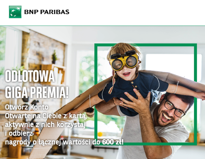 ❌ BNP Paribas – 600 zł bonusu za proste warunki! ❌