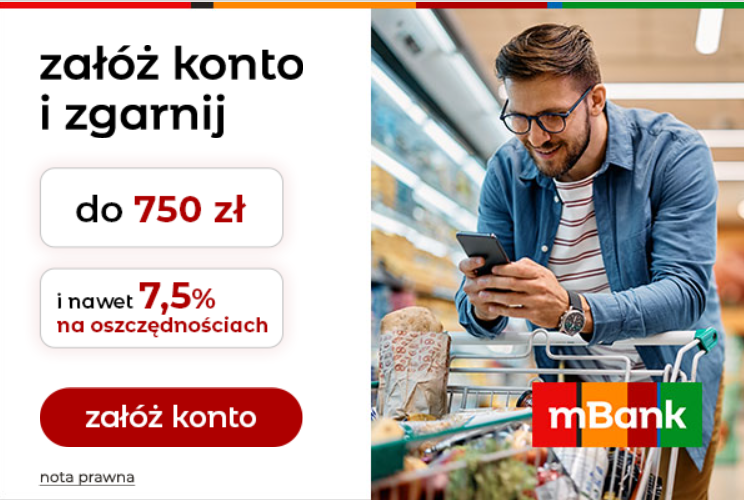 ✅ mBank: mega bonus do 750 zł za proste warunki! ✅