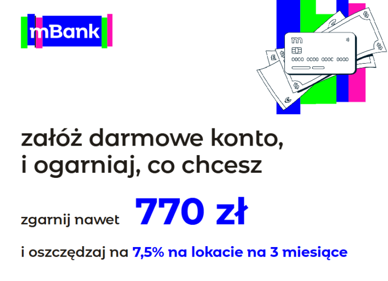 ✅ mBank – bonus do 770 zł za darmowe konto i mega proste warunki [w promocji dla młodych 18-24!] ✅