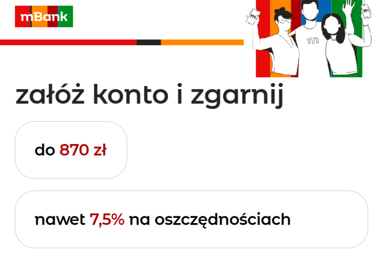 ✅ mBank: mega bonus do 870 zł za spełnienie prostych warunków! ✅