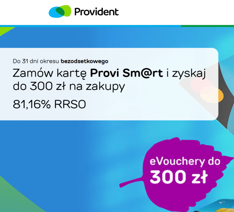 ✅ Provident: karta kredytowa Provi Sm@rt z bonusem 300 zł [w tym 100 zł za samo podpisanie umowy]! ✅